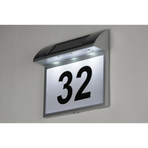 Venkovní solární LED svítidlo s číslem domu Mistretta (Nordtech)