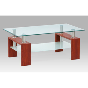 Konferenční stolek skleněný v kombinaci třešeň a sklo AF-1024 TR2