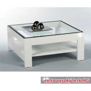 Konferenční stolek v moderním designu bílá v extra vysokém lesku ATTAC