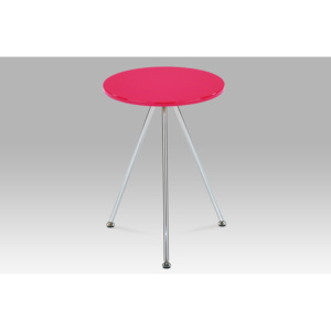 Odkládací stolek v kombinaci červený vysoký lesk a chrom 83467-01 RED