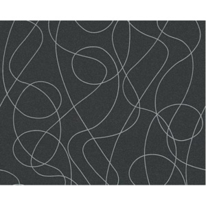 A.S. Création 3016-66 tapety na zeď DIMEX 2017 | 0,53 x 10,05 m | stříbrná, černá vliesová tapeta na stěnu 301666
