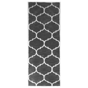 Vlněný koberec Florida, 78x244 cm, černý