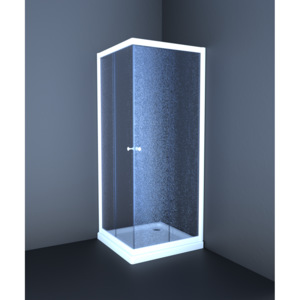 Sprchový kout Anima T-Element čtverec 90 cm, neprůhledné sklo, bílý profil TEL90CH