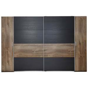 Skříň S Posuvnými Dveřmi Virgo barvy dubu, černá, jílová barva 315/210/65 cm