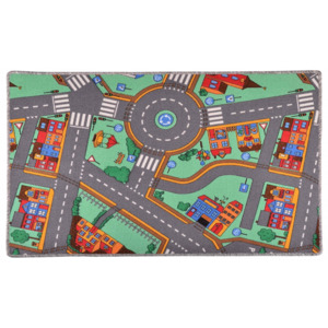 Vesna | Dětský koberec silnice CITY 44410, 80x120 cm, zelenošedý