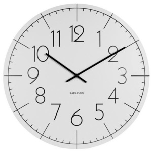 Designové nástěnné XL hodiny KA5593WH Karlsson 60cm
