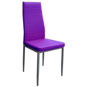 Židle jídelní pohodlná fialová F182