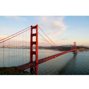 XL-102 Vliesové fototapety na zeď Golden Gate | 330 x 220 cm | červená, modrá, hnědá