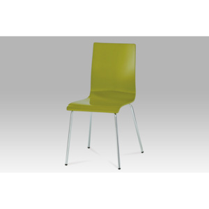 Jídelní židle dřevěná zelená lesklá C-520 GRN1