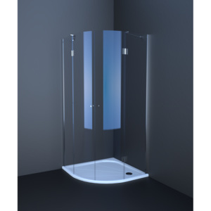 Sprchový kout Anima T-Comfort čtvrtkruh 90 cm, R 550, čiré sklo, chrom profil TCS490T