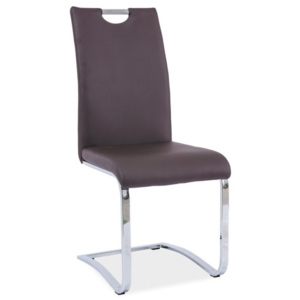 Jídelní čalouněná židle H-790 hnědá - hnědá ekokůže