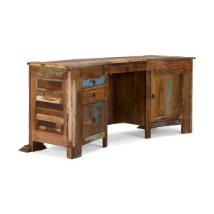 Masivní dřevěný psací stůl z teakového dřeva Tropico 10012316