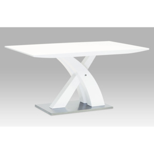 Jídelní stůl moderní vysoký lesk bílý HT-651 WT