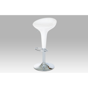 Barová židle bílá plast AUB-9002 WT
