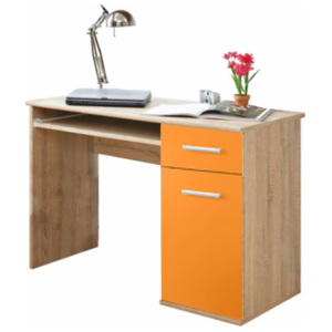PC stůl v jednoduchém moderním provedení oranžová EMIO Typ 6