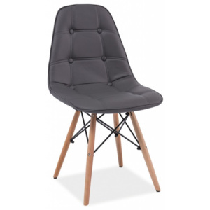 Jídelní židle AXEL šedá - šedý potah