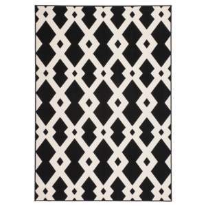 Černo-bílý koberec Kayoom Stella 100 Black, 120 x 170 cm