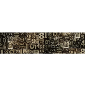 CTI-E-038 Obklad Číslice | 240 x 60 cm | béžová, šedá, černá