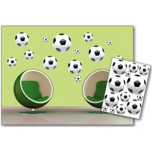 DIMEX ST1 005 Samolepicí dekorace na zeď - Fotbalový míč | 50x 70 cm | bílá, černá