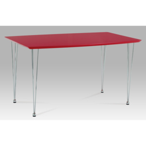 Jídelní stůl vysoký lesk červený WD-5832 RED