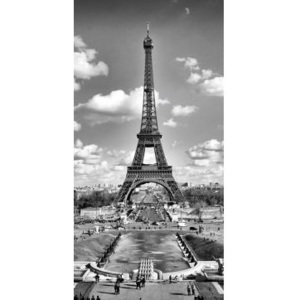S-300 Vliesové fototapety na zeď Paříž černobílá | 110 x 220 cm | černobílá