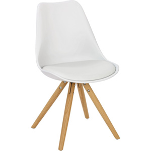 Židle Lilly barvy dubu, bílá 47/81/52 cm