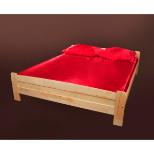 Manželská postel, dřevo/borovice, 160x200, WIKTOR LR-30.1