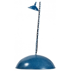 Industrial style, Modrá závěsná lampa 16 x39 cm (1347)