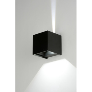 Venkovní nástěnné černé LED svítidlo Bassano Black (Nordtech)