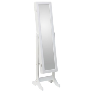 Velké praktické zrcadlo 2 v 1 bílé barvy TK222