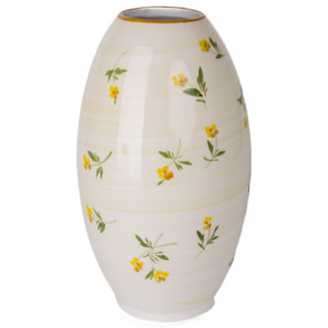 Žlutá kvítka váza hladká tvar Oliva EW4060zkOli