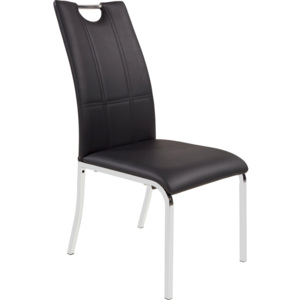 Židle Mandy barvy chromu, černá 42/96/56 cm
