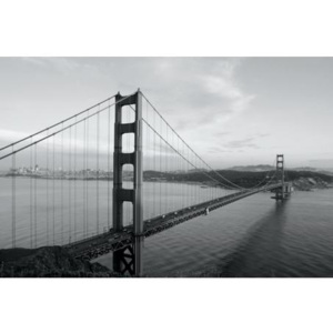 XL-300 Vliesové fototapety na zeď Golden Gate šedá | 330 x 220 cm | šedá