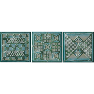 Dekor Imola Zen I zelená 10x10 cm, mat ZENEWEVMIX