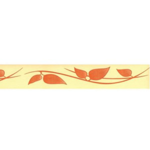 DIMEX | SB02-403 samolepicí bordury - oranžové listy | 5 cm x 10 m | oranžová, žlutá