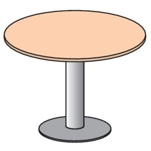 Konferenční stůl Impress d = 100 cm hruška aroso