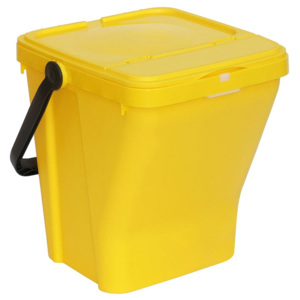 Plastové odpadkové koše ECOTOP II, žlutý