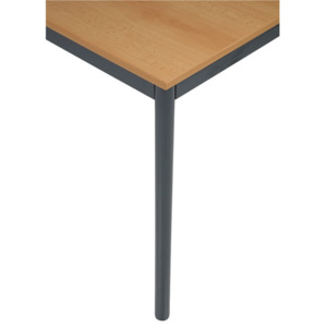 Stůl do jídelny - kulaté nohy, tmavěšedá konstrukce, 1200 x 800 mm, buk