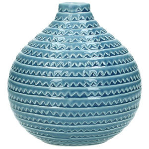 KERSTEN - Váza keramická, modrá, 14.8x14.8x15cm - (WER-0091)