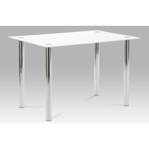 Jídelní stůl skleněný bílý GDT-514 WT