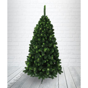 Umělý vánoční stromek - Borovice Gold s zelenými konci a šiškami 180 cm