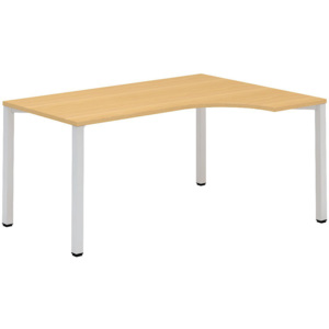 Rohový psací stůl CLASSIC B, pravý, dezén buk