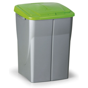 Odpadkový koš (š x h x v): 37 x 36,5 x 51,5 cm, 45 l, víko: zelené
