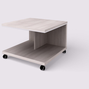 Konferenční stolek Wels - mobilní, 700 x 700 x 500 mm, akát světlý