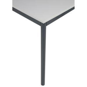 Stůl do jídelny - kulaté nohy, tmavěšedá konstrukce, 1600 x 800 mm, šedá