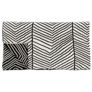 Bavlněný pléd Arrow Black/white 130x200 cm