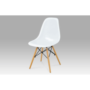 Jídelní židle v jednoduchém moderním designu bílá CT-718 WT1 AKCE