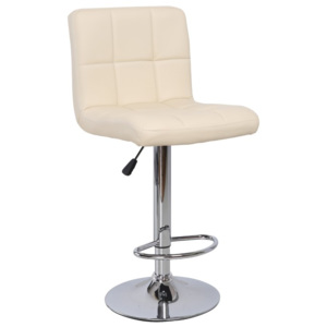 Příjemně pohodlná otočná barová židle béžové barvy TK221