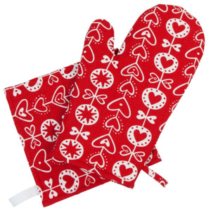 Klippan, Švédsko Kuchyňská chňapka rukavice Heart 31 x 20 cm Rukavice