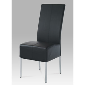 Autronic Jídelní židle AC-2101 BK - alu/koženka černá